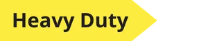 Heavy Duty Banner Yellow Banner with gray text that reads Heavy Duty