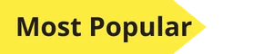 Most Popular Yellow Banner with gray text that reads Most Popular